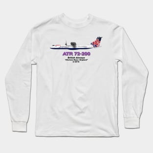 Avions de Transport Régional 72-200 - British Airways "Chelsea Rose / England" Long Sleeve T-Shirt